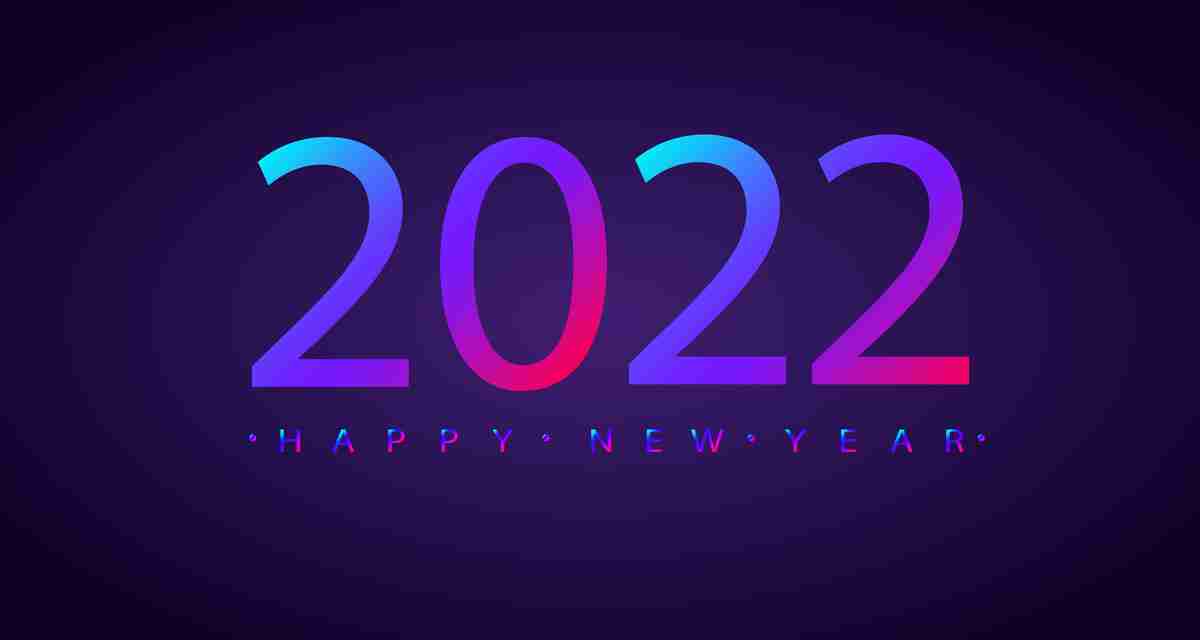 2022 新年快乐 渐变色