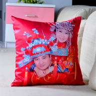 <em>个性定制照片</em>抱枕(单面、超柔亮缎、大花边)