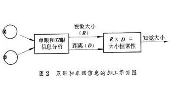 即把近距离小的对象知觉为小的,而把远距离大的对象知觉为大的,尽管