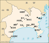 日本神奈川县地图