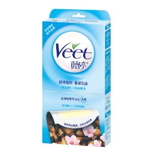 薇婷脱毛蜡纸(适合敏感肌肤)6片装附赠一片湿