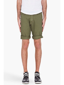 G-Star 男士绿色纯棉小脚休闲<em>短裤 28</em>码(美国直