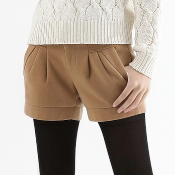 韩都衣舍<em>秋装新款女装</em>加厚韩版毛呢<em>短裤</em>靴裤J