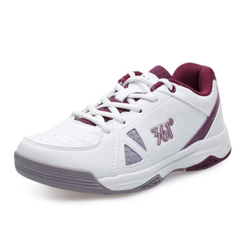 361度 女羽毛球鞋 白\/深紫 8235509 - 羽毛球鞋