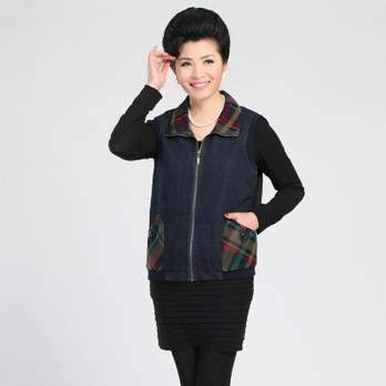 慕丽莎MULISHA中老年<em>时尚女马甲</em>妈妈春装百