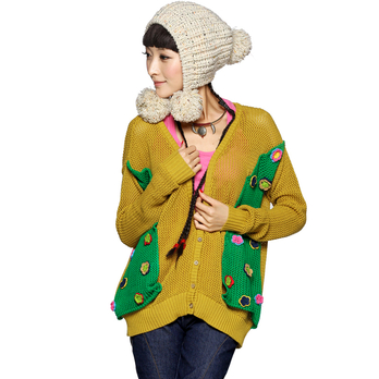 秋装 假<em>两件拼接开衫</em>针织衫 空调衫 又芬芳 - 针