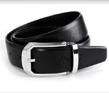 iwoo 爱我 男士商务针扣牛皮 皮带正装 男式纯