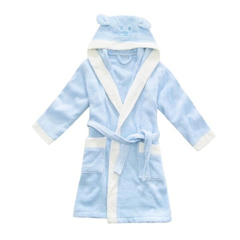 蒂乐100%竹纤维加厚儿童浴袍 睡袍(两用) 柔软