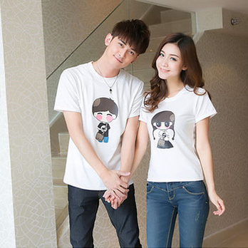 胭脂泪 2014新款致青春韩版衣服潮流情侣短袖