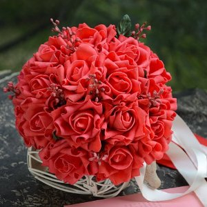 玉曦影 假花仿真花 婚礼新娘伴娘花童 玫瑰小捧