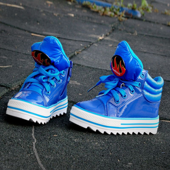 2012新款 秋冬童鞋儿童男童 火焰运动鞋高帮鞋