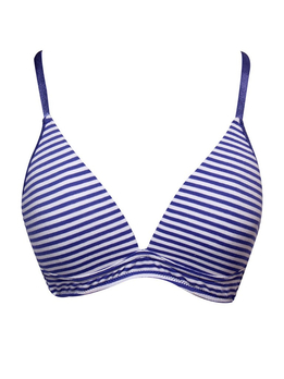 12Q2Miiow格调<em>背心款</em>条纹<em>文胸</em>B113037紫蓝