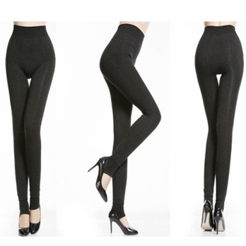 清新怡人2013新款加厚加绒外穿无缝一体裤七