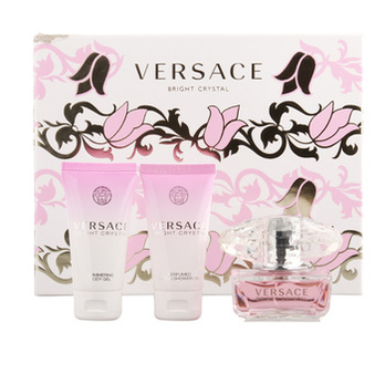 Versace范思哲晶钻礼盒三件套 香水50ml+体乳