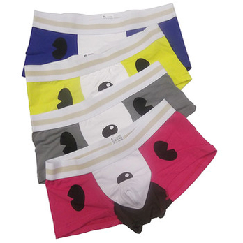 <em>男士</em>纯棉性感<em>低腰平角内裤</em>时尚<em>卡通</em>小熊男<em>平角</em>