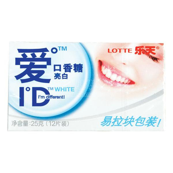 乐天爱亮白口香糖 25g - 口香糖\/休闲食品\/零食