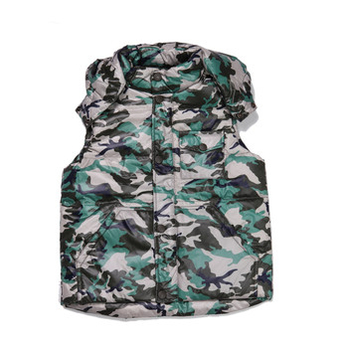 童心园大风车<em>儿童</em>男童迷彩羽绒<em>迷彩马甲</em>D06 