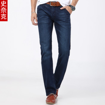 911史奈克男士 弹力牛仔裤 男直筒PU斜插袋韩