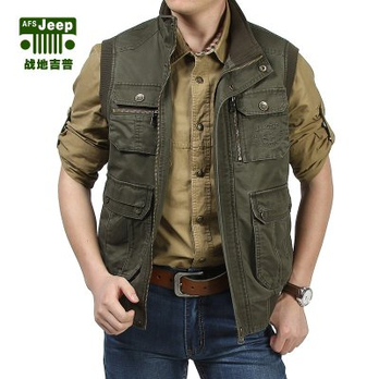 <em>战地吉普</em>afs jeep男装2014<em>秋装</em>新款男士<em>马甲</em> 男