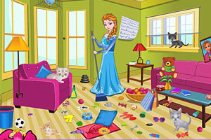 艾莎公主打扫房间,艾莎公主打扫房间小游戏,3