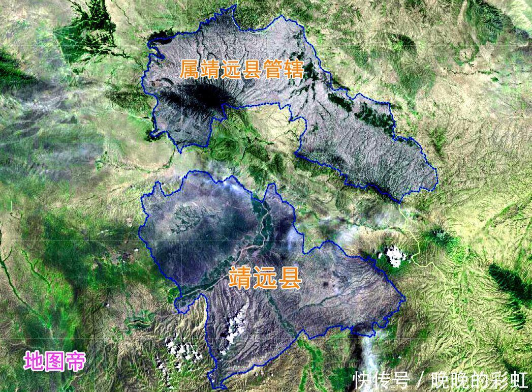 地图上甘肃白银市靖远县,为何被平川区分成两