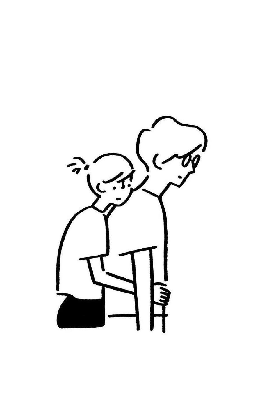 透着一点点忧伤的简笔画