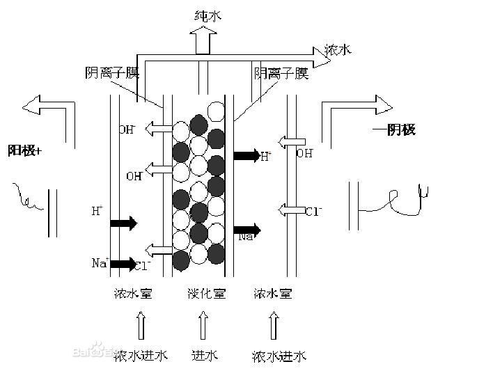 edi工作结构原理图; 保安过滤器结构图; edi工作结构原理图