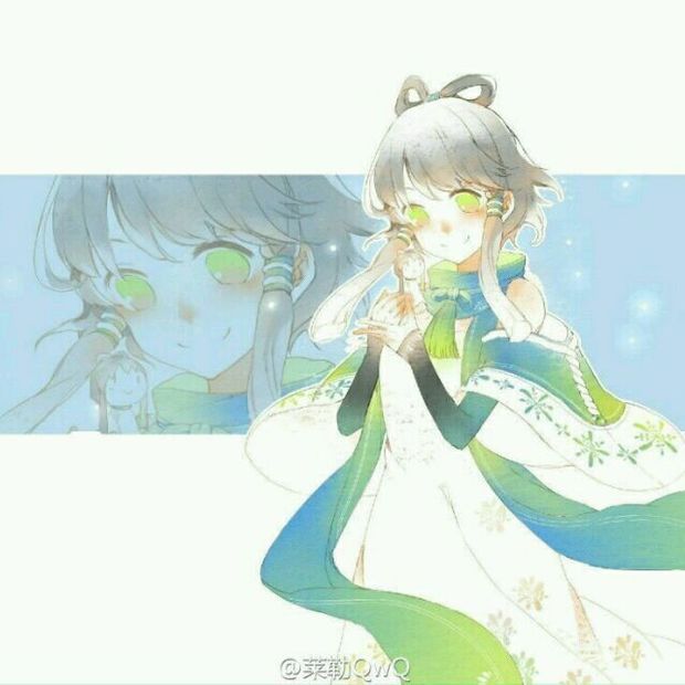 求洛天依的电脑桌面壁纸,要柔和唯美梦幻的._