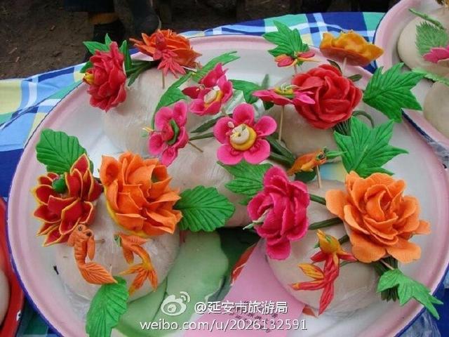 对于洛川的面花,网友们是这么认为的: 福星四龙:年味在陕北才有味道