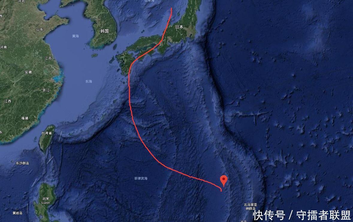 台风过境日本漂向马里亚纳海沟的时间提前,专