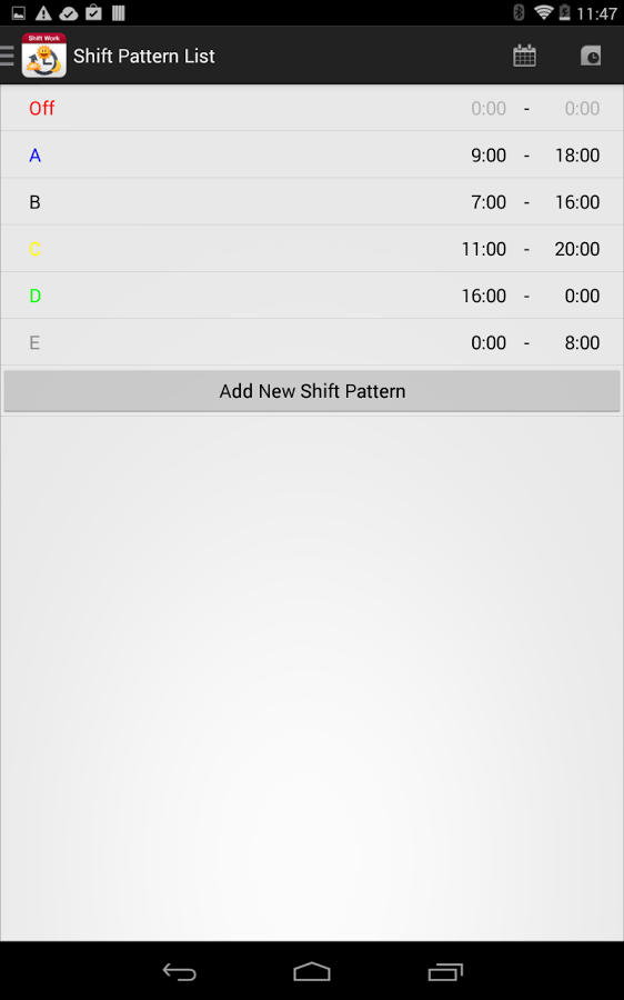 Shift Work Calendar截图9