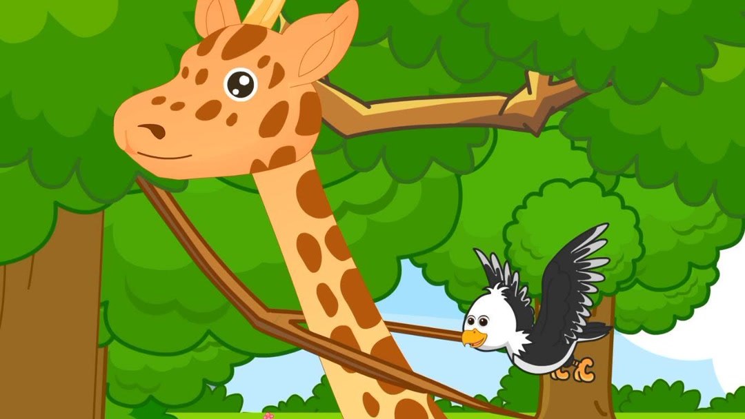 嘟拉讲故事 第3季 动物故事 第84集 被树枝困住的长颈鹿