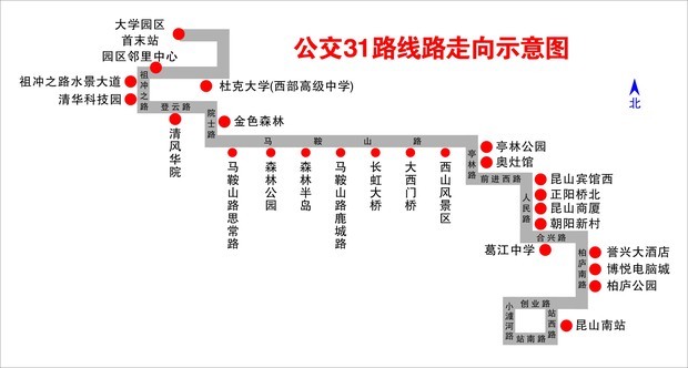 昆山新客运中心站也就是昆山南站 31路公交车的发车点