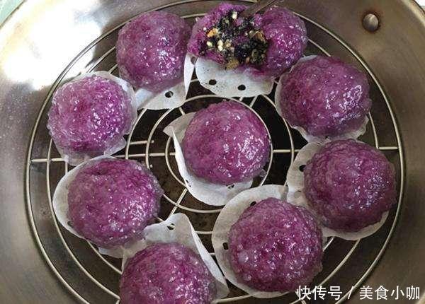 西米紫薯球家常详细做法,鲜香可口,小孩子的要