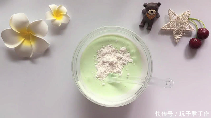 用家里的淀粉和护手霜自制拉面胶, 无硼砂无甘