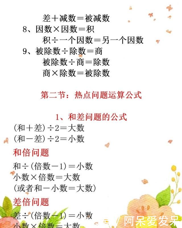 小学公式作文数学1~6年级各类汇总大全解题,值小学案例分析教学公式图片