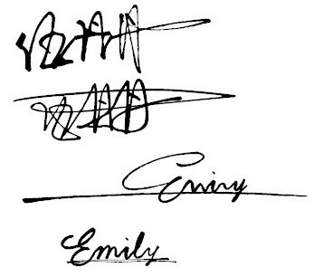 姓名:伍丹丹,女 英文名:Emily 求好看的艺术签名