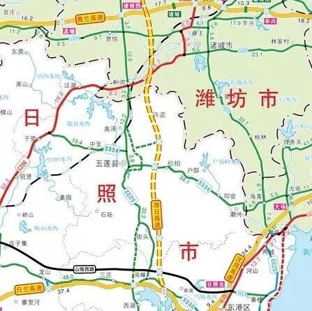 寒亭区,寿光市,潍城区,昌乐县五个区(县),向南在青银高速与在建的潍城