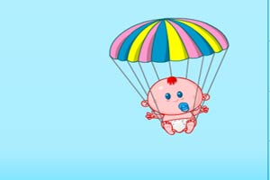 宝宝降落伞,宝宝降落伞小游戏,360小游戏-360