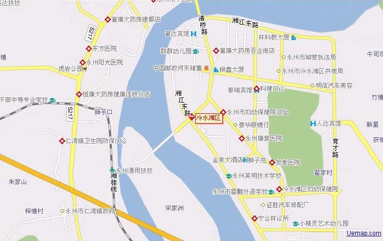 冷水滩区地图