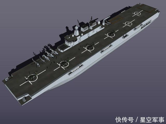 075型两栖攻击舰3.7万吨,搭载30架直升机3艘登