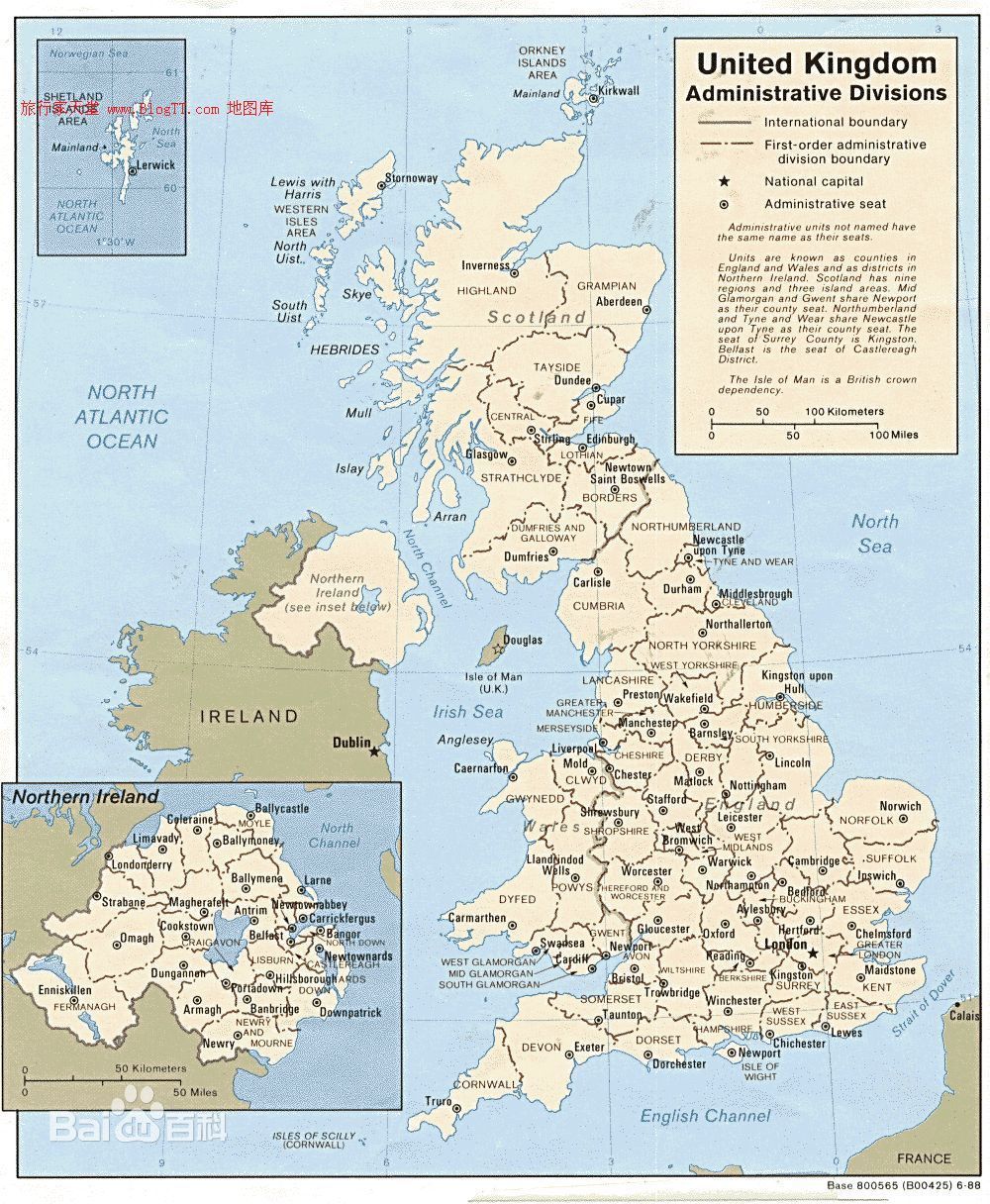 行政区划   英国本土实际上由四个部分组成:英格兰,苏格兰,威尔士和