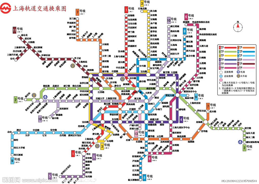 上海地铁线路图片