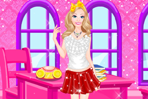 芭比学校打扮,芭比学校打扮小游戏,360小游戏