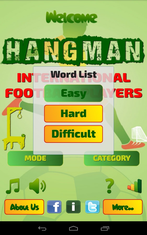 Hangman Intl Football Players截图9