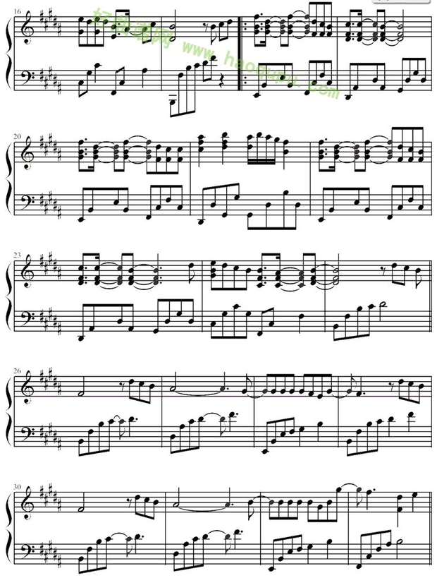 青春修炼手册的钢琴谱_360问答