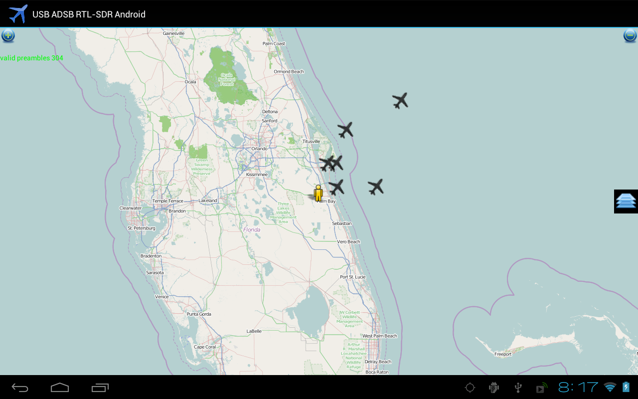 ADS-B on USB SDR RTL截图2