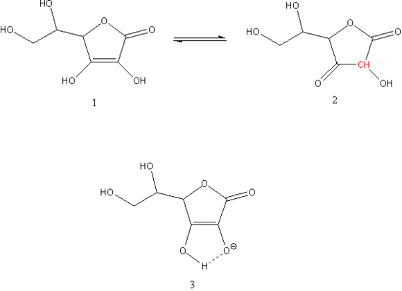 维生素c水溶液为什么显酸性?从结构上分析