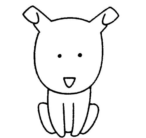 可爱小狗简笔画漫画