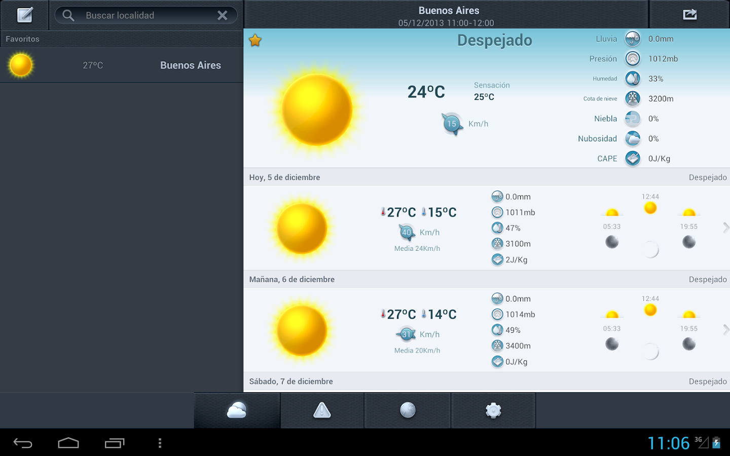 El Tiempo en Argentina 14 días截图1